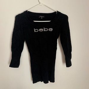 Bebe xs fuzzy soft black sweater